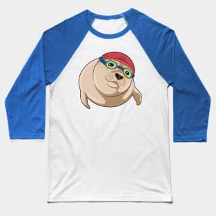 Seal at Swimming with Swimming goggles Baseball T-Shirt